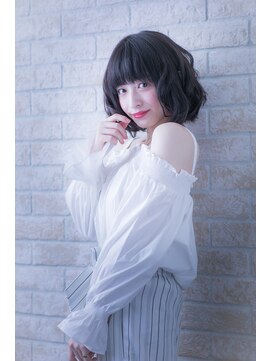 ヘアーアートシフォン 池袋西口店(Hair art chiffon) 似合わせカットでブルージュ&ヴェールウェーブのセミディ 川口