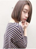 センターパート 切りっぱなしボブ 内巻きスタイリング！