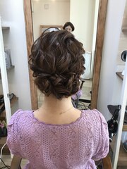 ウェーブ大人シニヨン【ヘアアレンジ　立川/立川南/八王子】