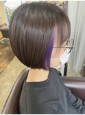 ミニボブ×インナーカラー