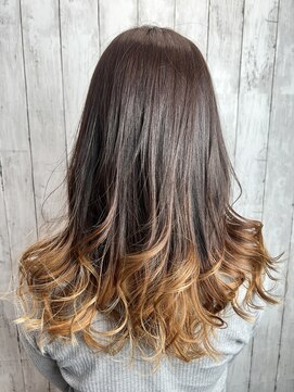 ビューティドレッセヤマノ 池袋パルコ(Beauty Dresse YAMANO) 【グラデーションカラー】【ロング】暖色系カラー