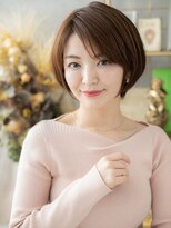 カバーヘア ブリス 戸田公園西口店(COVER HAIR bliss)&nbsp;かきあげ前髪前下がりショートマッシュa戸田公園20代30代40代