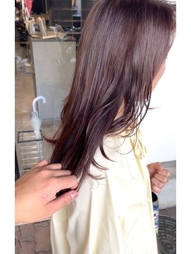 ルーツ(Roots) 地毛風カラー/ハイライトバレイヤージュ/グレージュアッシュ