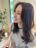 シフト(SHEEFT) 韓国風巻き 前髪なしロング×透け感マロンブラウン