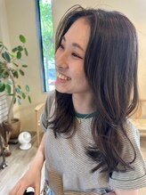 シフト(SHEEFT) 韓国風巻き 前髪なしロング×透け感マロンブラウン