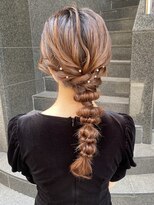 ラミエバイメルト 下北沢(lamie by melt)&nbsp;花田/ヘアセット/ヘアアレンジ/編みおろし/アップスタイル結婚式