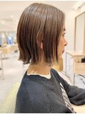 本八幡×ショートボブ×切りっぱなし×外ハネ