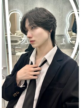 グロー オオミヤ アネックス 大宮(GLROW OMIYA ANNEX) 韓国メンズヘア 韓国アイドルヘア再現 シースルーマッシュウルフ