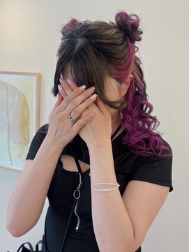 ヘアメイクアンドセットサロン リッコ(Hair make&set salon Ricco) ハーフツイン団子