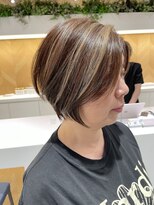 ステアケース 武蔵小杉店(stair:case)&nbsp;ハイライト×マロンベージュ×ショートボブ