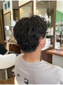 メンズゆるウェーブ×40代柔らか印象