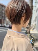 20代/30代/ニュアンスカラー/小顔/前髪カット/ショート/表参道
