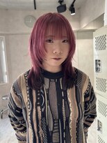 ハイプ(HYPE) ブリーチ&ダブルカラー/ウルフレイヤー/ワインレッド/ボルドー