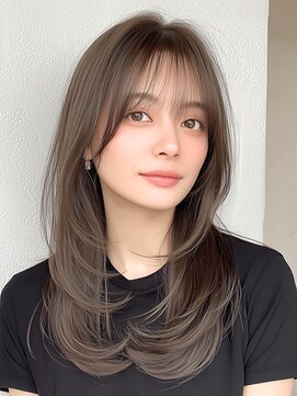 ロティー(loty) レイヤー ブリーチなしダブルカラー ブラウン ベージュ 髪質改善