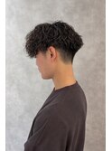 メンズツーブロックメンズパーマ波巻きツイストスパイラル