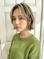 アロマ ヘアー ルーム 新宿店(AROMA hair room)&nbsp;ハイライト/ローライト/前髪/髪質改善/丸みショートボブ/新宿