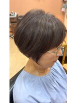 クレス 東武練馬店&nbsp;白髪ぼかし/シークレットハイライト|ショートボブ