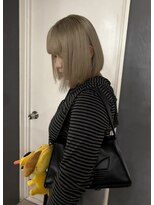 ソワンドゥブレスシエン 堀江店(soin de brace CIEN) ミルクティーグレージュ×たぷっとボブ
