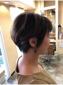 大人可愛い！小顔ナチュラルショートボブ