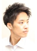 20代30代ビジネスアップバングツーブロックメンズ髪質改善黒髪