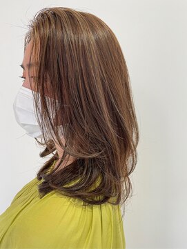 エアー 銀座(air) ★岡田有加★30代40代/ハイ&ローライトでつくる立体感ミディアム