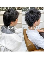 フレームプラス 御堂筋難波店(FRAME +)&nbsp;ウルフパーマ束感ヘアツイスパツーブロックマッシュウルフ