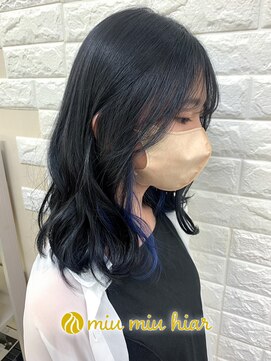 ミウミウヘア(miu miu hair) イヤリング♪ Blue violet☆