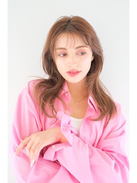 ヘアサロンガリカアオヤマ(hair salon Gallica aoyama) ゆるふわ愛されフェミニンセンターパート顔周りレイヤー<青山>
