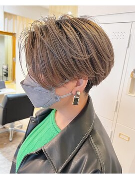 シエン(CIEN) ハンサムショート/グラデーション/ダブルカラー/ミルクティー