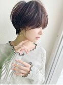 大人可愛い前髪ありのひし形マッシュショートパーマ20代30代