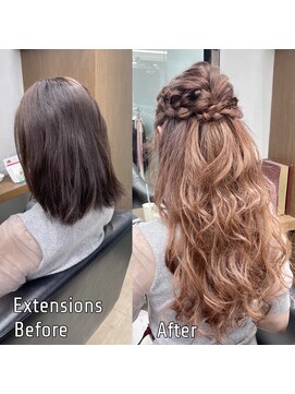 ディア(.eer) ダブルカラー×シールエクステ×ヘアセット/心斎橋/南船場