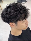 スペインカールパーマラルフカールショートハーパーメンズパーマ
