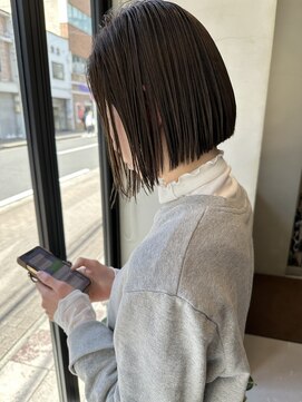 ヘアー アイス ルーチェ(HAIR ICI LUCE) 大人可愛い前下がりボブ×ナチュラルボブ×ミニボブ30代40代西田