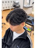 フェザーパーマメンズマッシュ