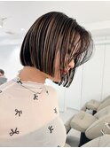 アンブレラカラーハイライトボブバレイヤージュホワイトブリーチ