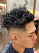 ヘアー サロン ヤング 西田原店(Hair salon YOUNG)&nbsp;ツーブロック＋アイロンツイスト＋スキンフェード
