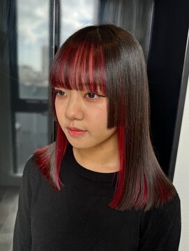 リコ 鳳(LICO) ロング美髪インナーカラー韓国ヘア顔周りレイヤー☆