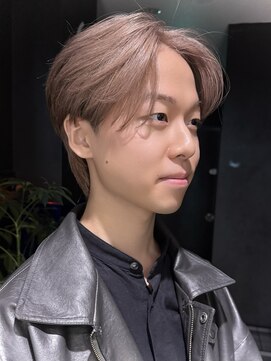 サンクマーケット 渋谷(cinq MARKET) メンズブリーチマッシュハイトーンダブルカラーベージュカラー.