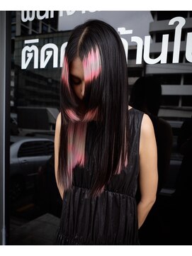 ペレ 原宿(PELE) 着物ヘア/ダークアッシュ/ミディアムレイヤーカット/原宿