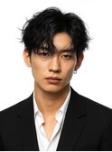 束感黒髪ナチュラル人気流行フェザーパーマ韓国風