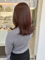 ヒビカ(HIBIKA) セミロング×顔周りレイヤー×ピンクブラウン