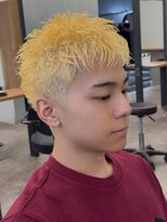 エルマーク メンズパーマ 心斎橋(L-MARK)&nbsp;ダブルカラー/ブリーチ/ミルクティー/ヘアカラー/men's