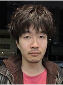 波巻きスパイラルパーマメンズマッシュパーマシャドウパーマ韓国