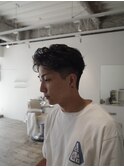 メンズパーマ　毛流れパーマ　ニュアンスパーマ　博多区　東区