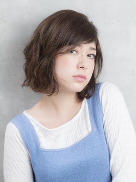 ノブ ヘアデザイン 大船店(NOB hairdesign) ［NOB大船店］ショートボブ フリンジウェーブ セシルカット 前髪