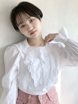 アイティー バイ アルバム 中野店(IT by ALBUM) ナチュラルショート_ハイライトカラーオリーブカラー_57218