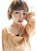 くびレイヤーエモージュグレージュカラーくびれショート【立川】