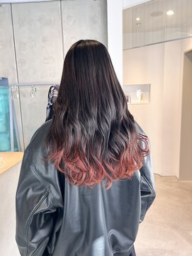 ロカリタフォーヘアー 河原町三条店(ROCAReTA FOR HAIR) 裾カラー×オレンジ