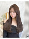 大人可愛い韓国レイヤーカット 前髪カット 似合わせ顔まわり