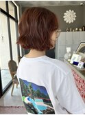 テラコッタ×ボブ×ウェーブ【四日市】